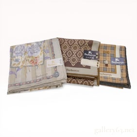 A Trio of Vintage Burberrys Handkerchiefs