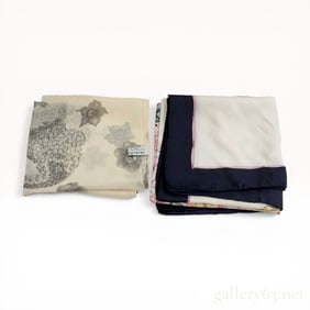 Two Designer Silk Scarves, Salvatore Ferragamo and Christian Dior