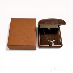 Mikimoto Silver and Cultured Pearl Floral Pendant Necklace