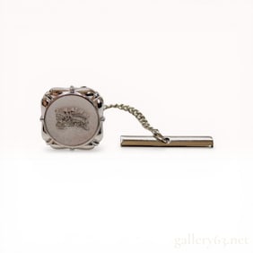 Vintage Burberrys Silver Tone Knight Logo Tie Tac