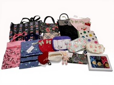An Assortment of 20 Designer Bags and Accessories including Feiler and Burberry London Blue Label