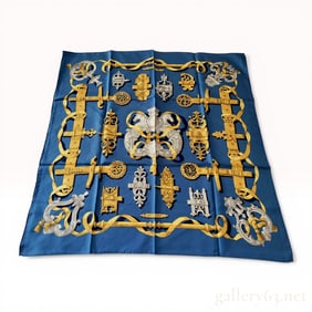 Hermes Ferronnerie Silk Scarf by Caty Latham