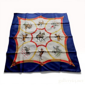 Hermes Ecole Francaise d'Equitation Silk Scarf with Original Box