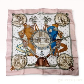 Hermes Napoleon Silk Jacquard Scarf by Philippe Ledoux