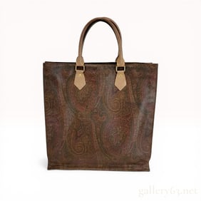 Etro Arnica Paisley Coated Canvas Tote Bag