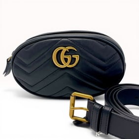 Gucci GG Marmont Matelasse Leather Belt Bag