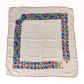 must de Cartier Tutti Frutti Patterned Silk Jacquard Scarf