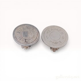 A Pair of Hermes Sellier Bijouterie Fantaisie Clip-On Earrings