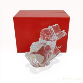Baccarat Clear Crystal Snowman Figurine