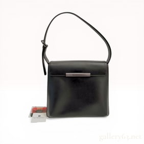 Givenchy Black Leather Flap Shoulder Bag