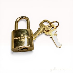 Louis Vuitton Brass Padlock and Two Matching Keys No. 665