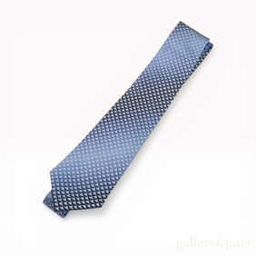 Bulgari Blue Reversible Silk Double Tie