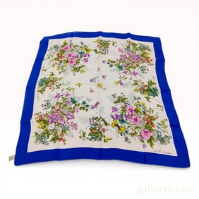 Gucci Vintage Silk Flora Scarf by Vittorio Accornero