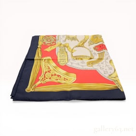 Hermes Etriers Silk Twill Scarf by Francoise de la Perriere