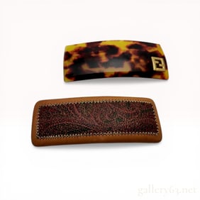 Two Designer Hair Barrettes including Fendi and Etro