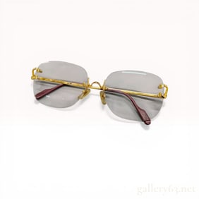Cartier C Decor Motif Rimless Eyeglasses