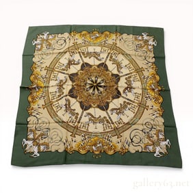 Hermes Luna Park Silk Jacquard Scarf by Joachim Metz