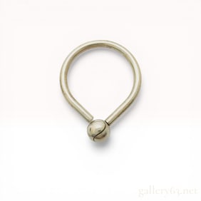 Georg Jensen Sterling Silver Tennis Ball Key Ring Model 432