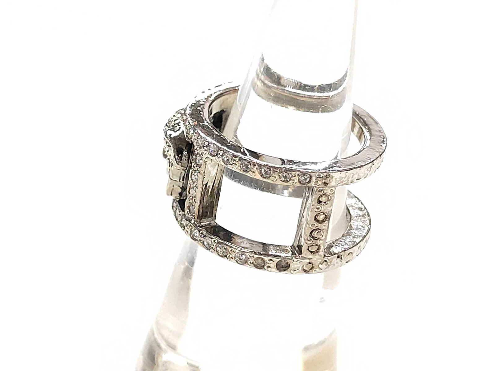 Versace Medusa Head Silver-Toned Openwork Statement Ring - 2