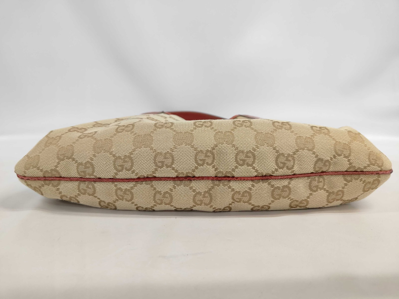 Gucci GG Canvas Trophy Shoulder Bag with Python Trim - 4