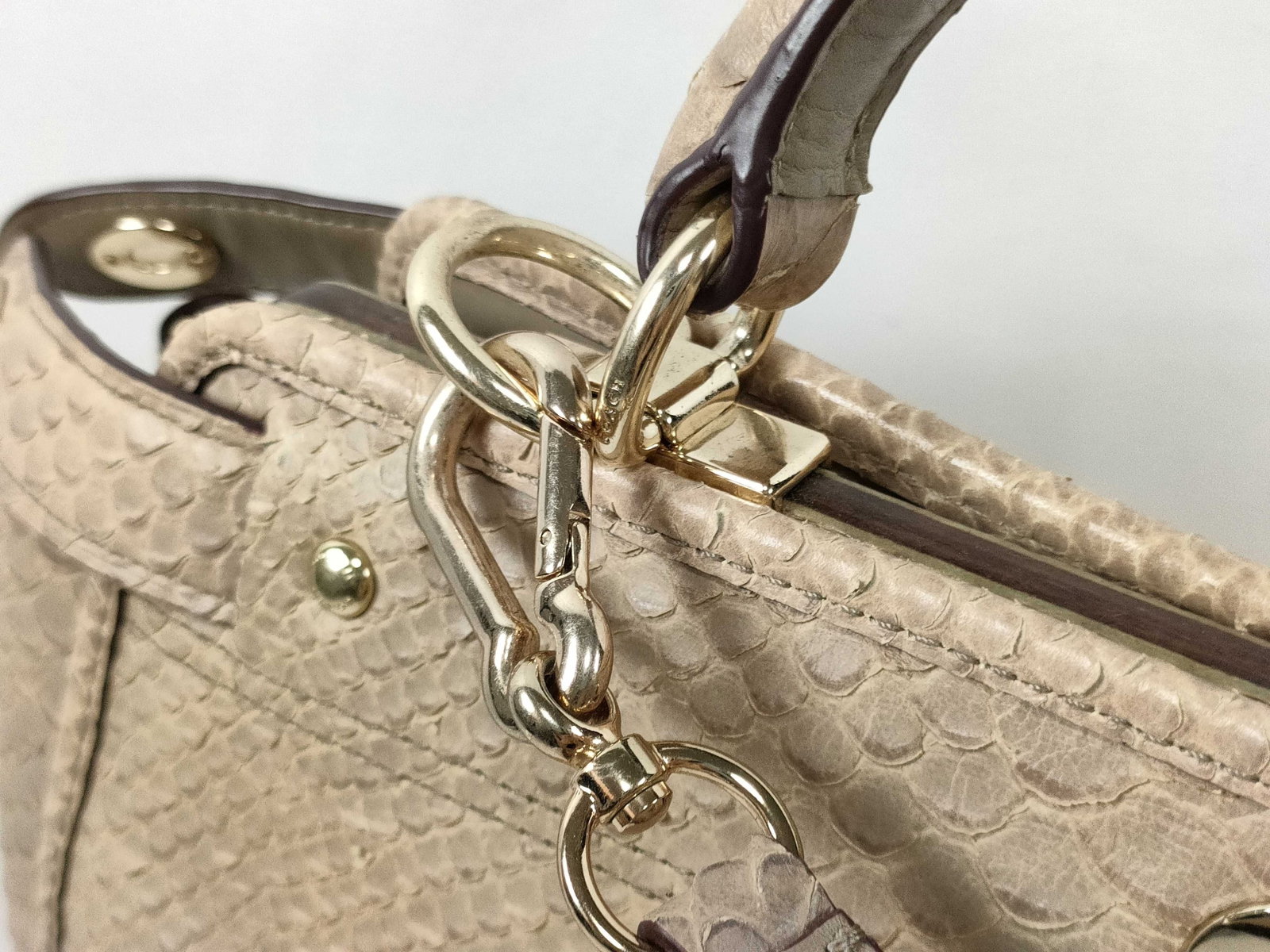 Coach Gramercy Satchel in Python-Embossed Leather - 7