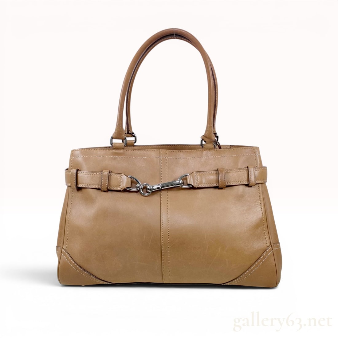 Coach Hamptons Collection Tan Leather Carryall Handbag (1 of 14)