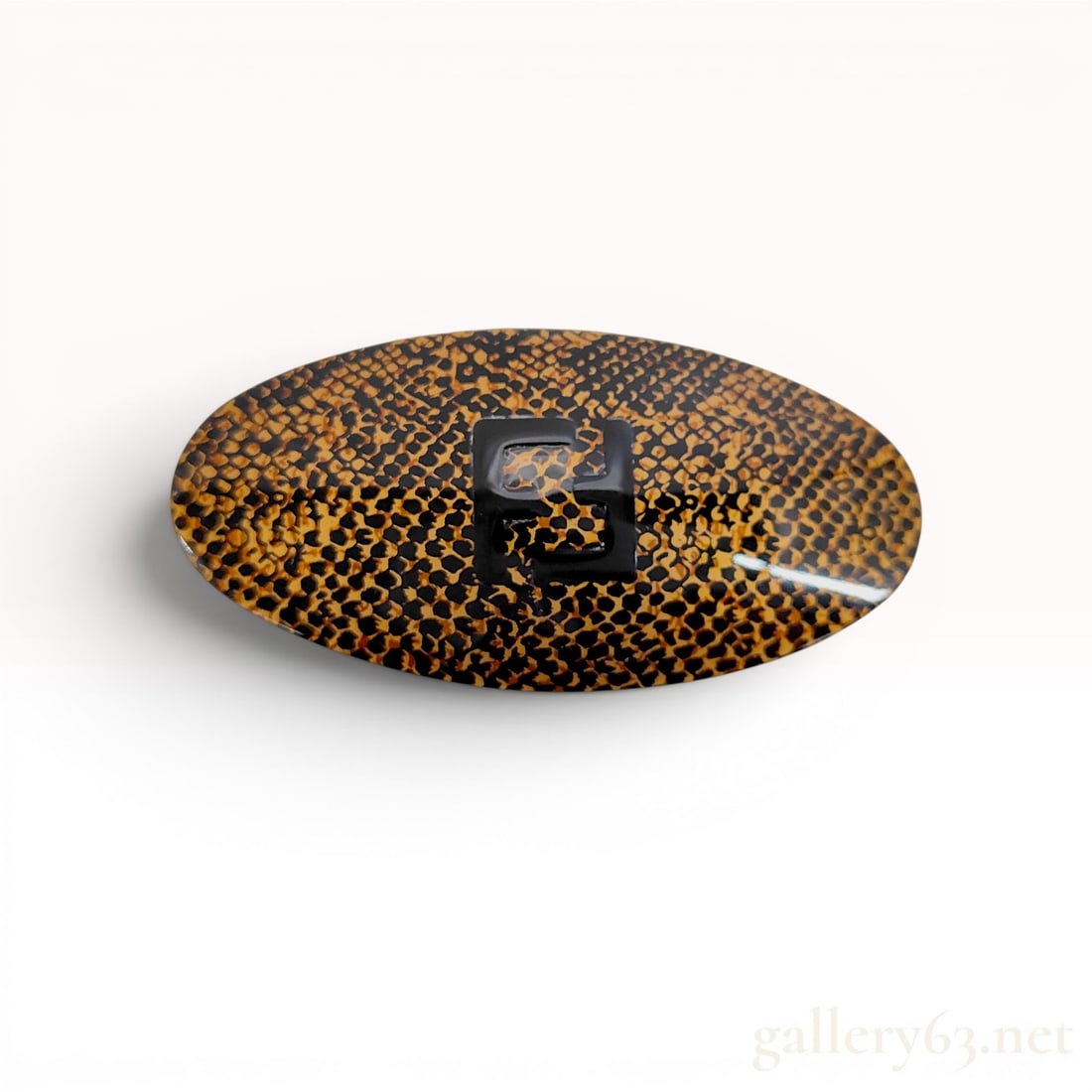 Vintage Fendi Snakeskin Pattern Acetate Hair Barrette (1 of 7)