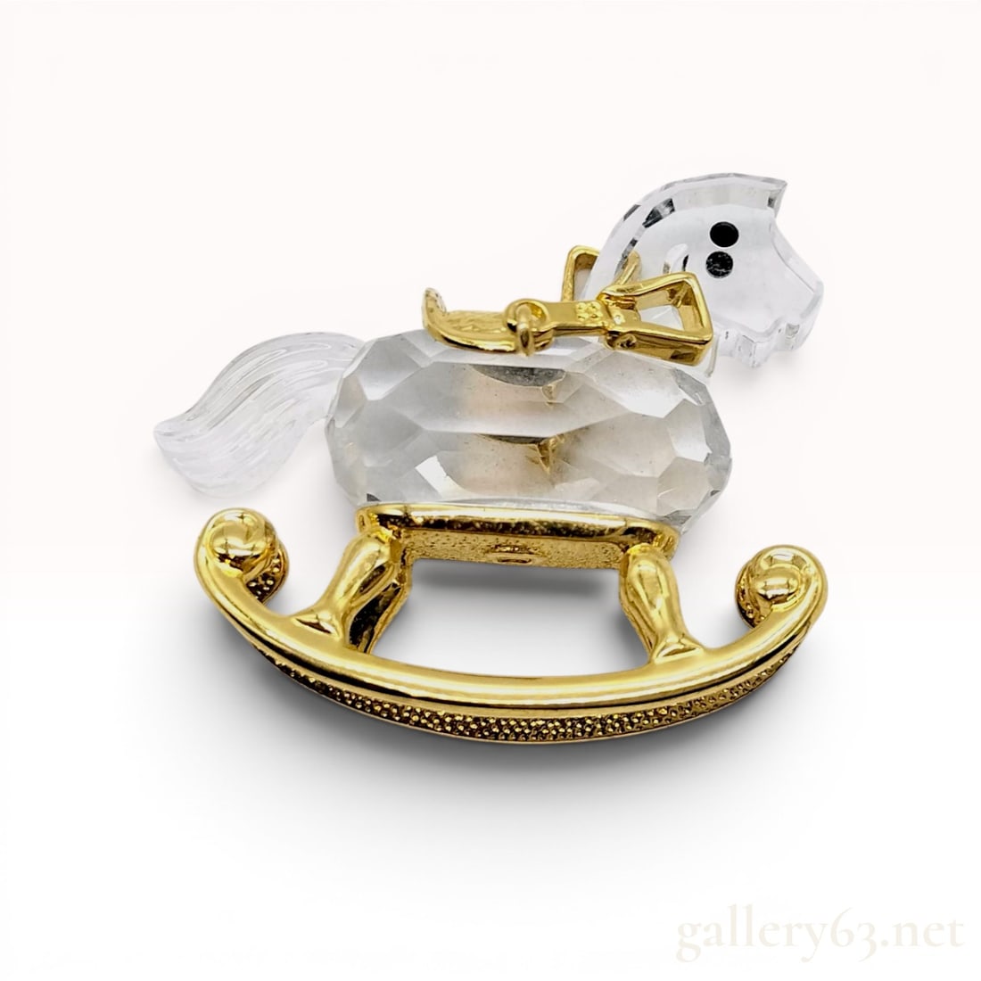 Swarovski Crystal Memories Gold-Plated and Crystal Rocking Horse Figurine (1 of 7)
