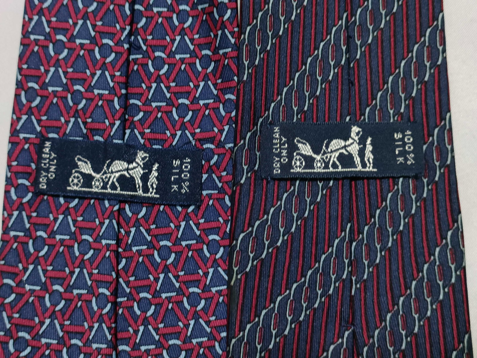 Two Hermes Silk Neckties - 5