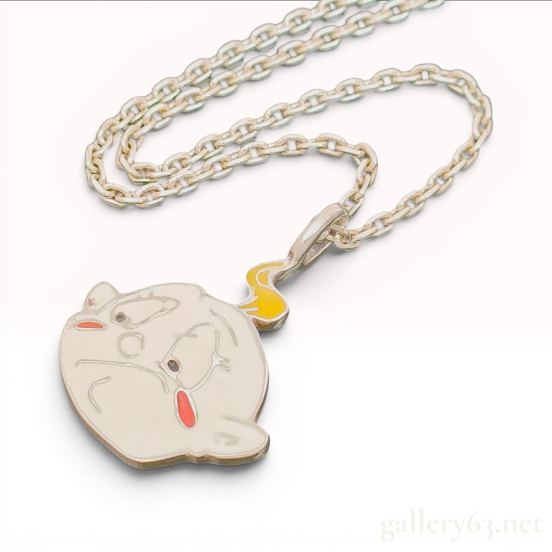 Christian Dior Sterling Silver and Enamel Character Pendant Necklace (1 of 7)