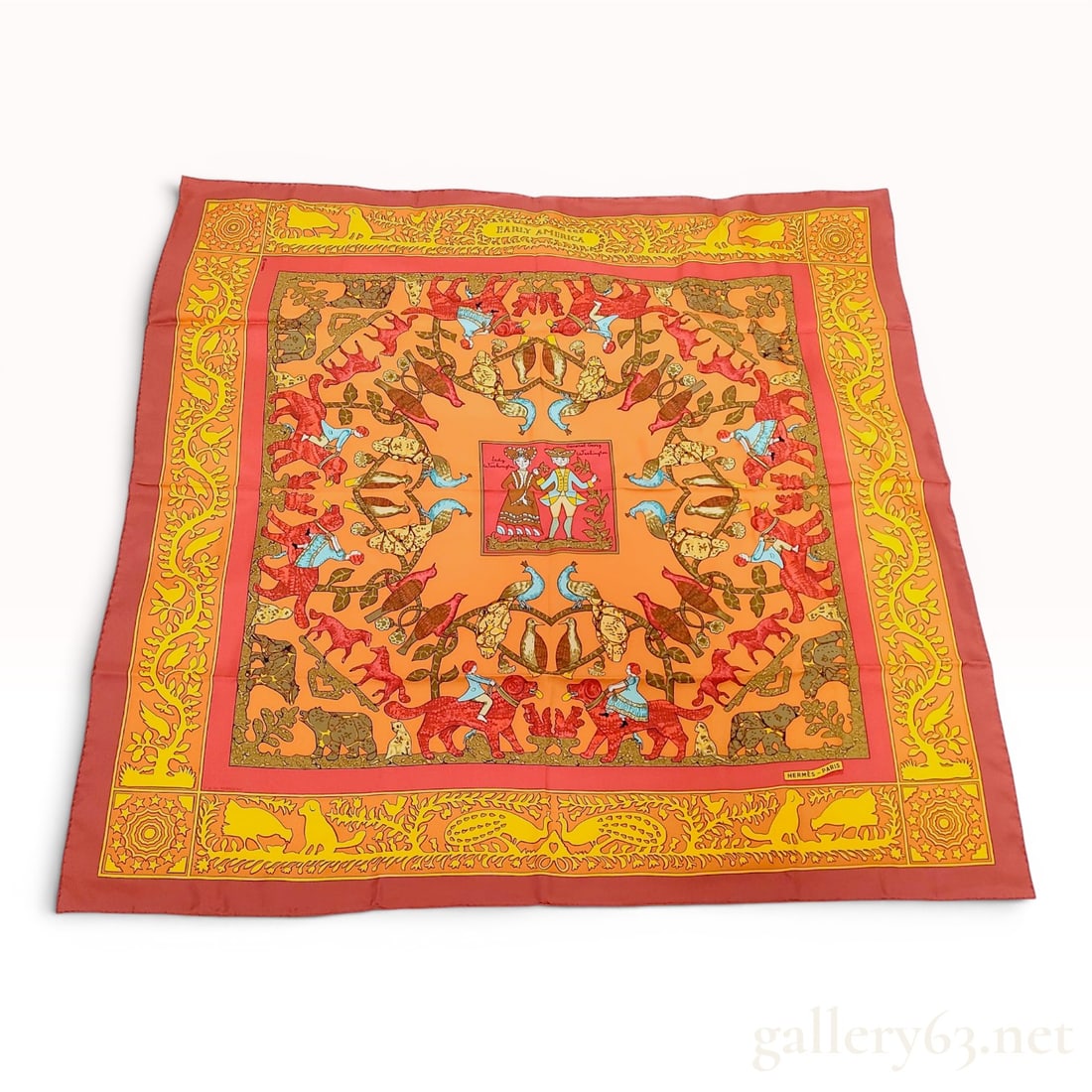 Hermes Early America Silk Carre 90 Scarf (1 of 5)