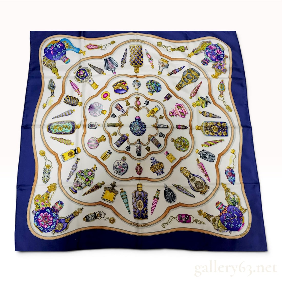 Hermes Qu'importe le flacon Silk Carre 90 Scarf with Original Box (1 of 10)