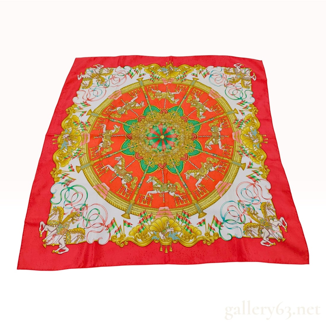 Hermes Luna Park Red Jacquard Silk Scarf: Hermes silk scarf in the Luna Park pattern, attributed to designer Joachim Metz. This square scarf is crafted from 100% silk featuring a decorative jacquard weave with a fireworks or starburst motif i