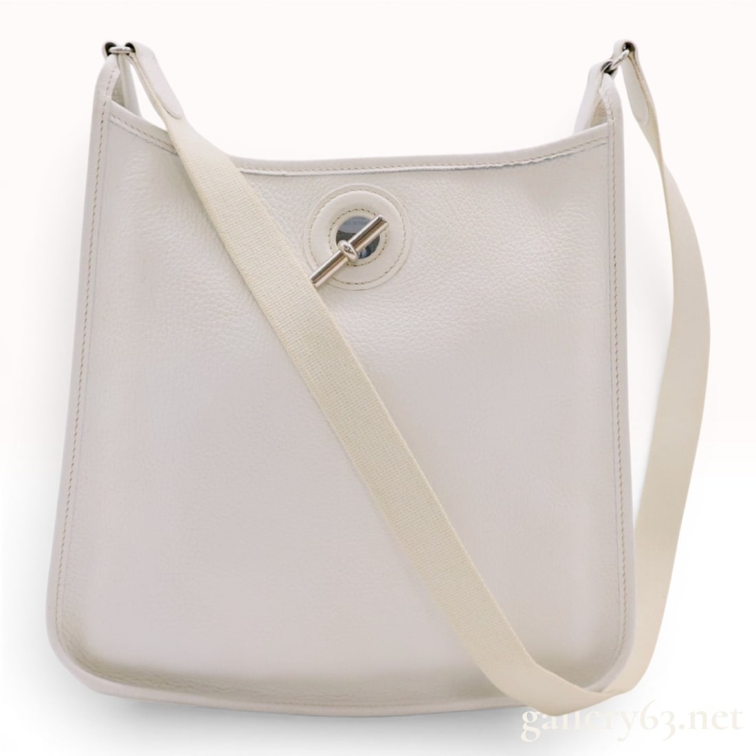 Hermes Vespa PM Shoulder Bag in White Leather (1 of 16)