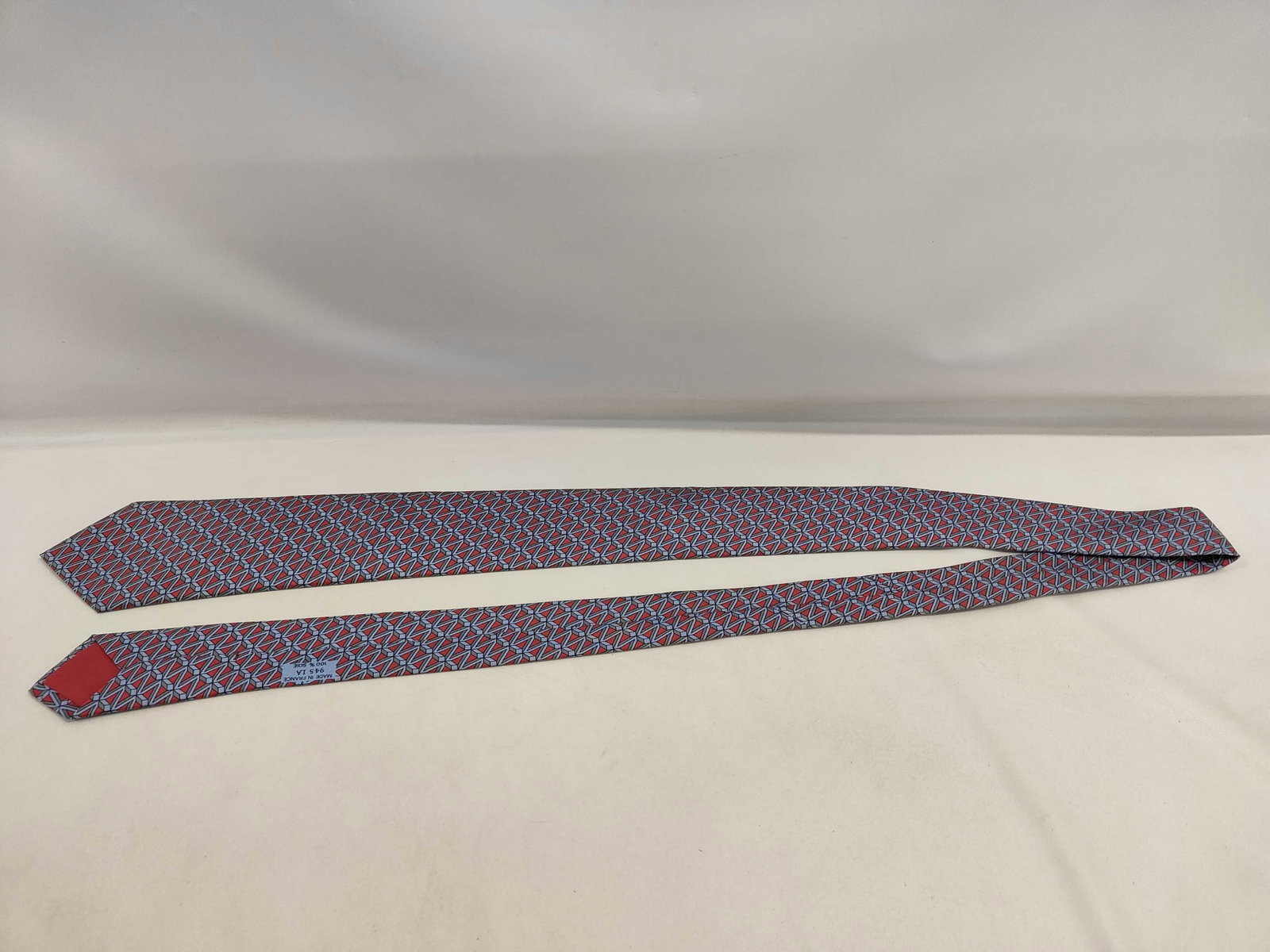 Hermes Silk Geometric Pattern Necktie - 2