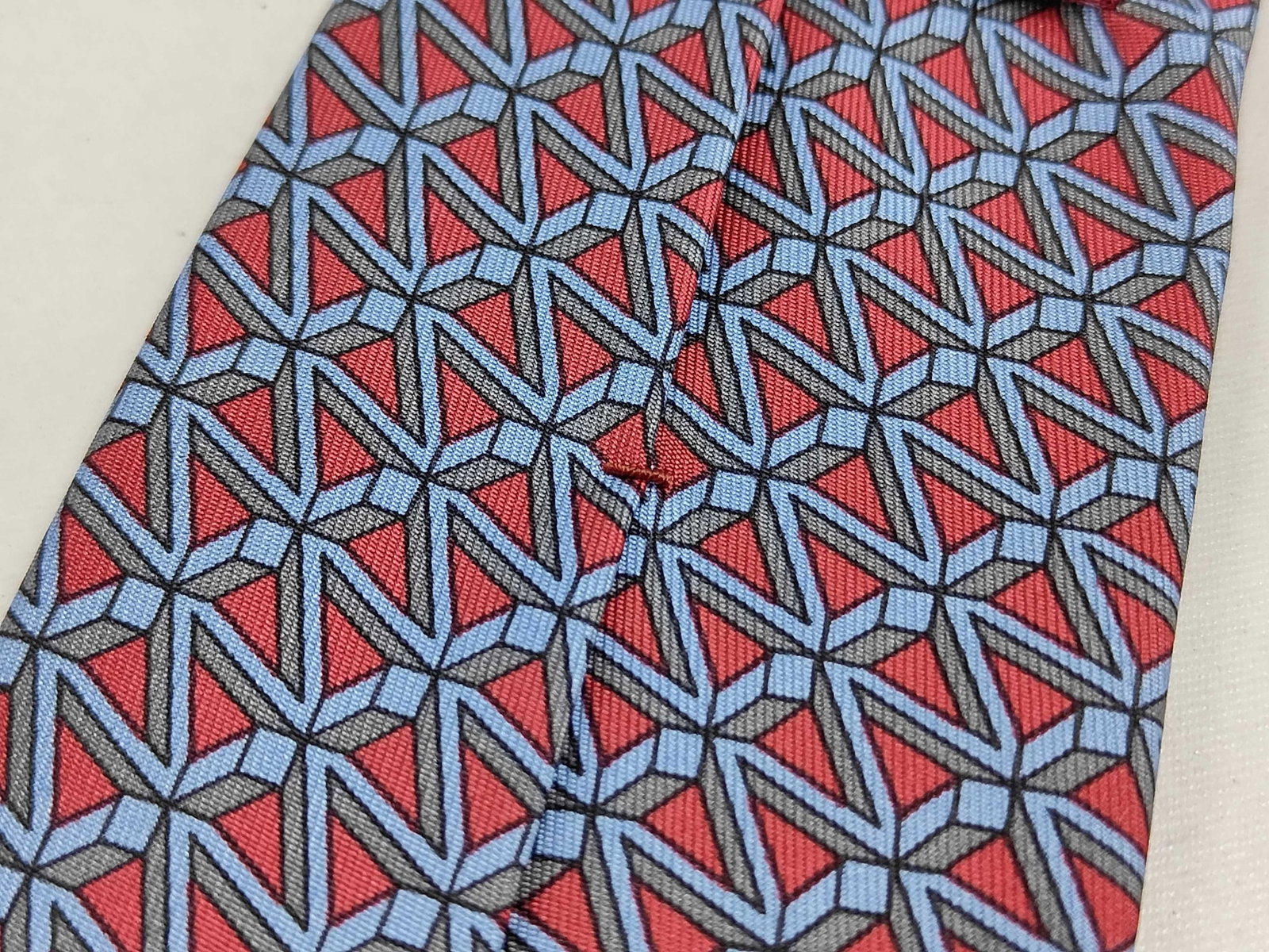 Hermes Silk Geometric Pattern Necktie - 9