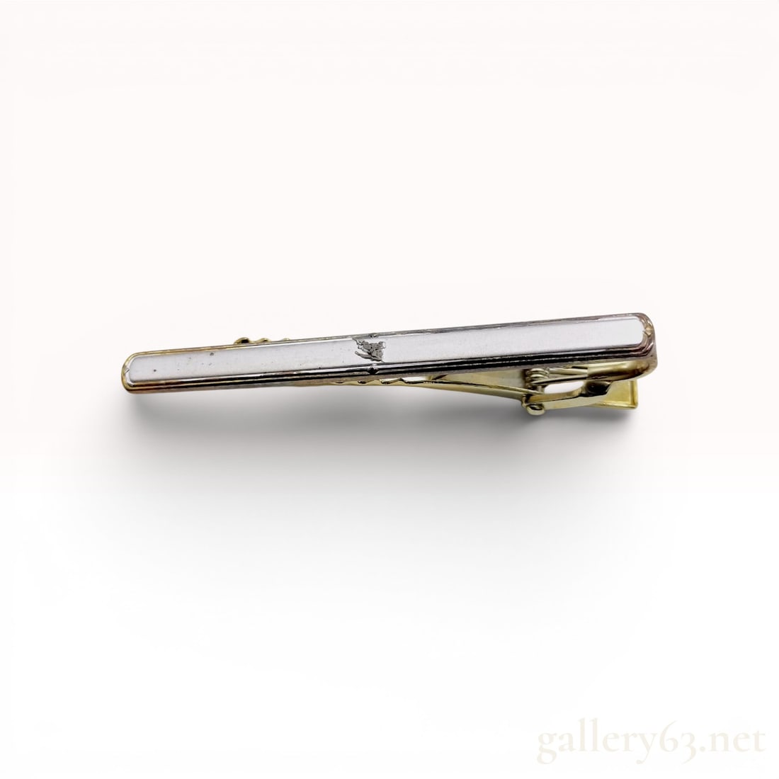 Burberry Two-Tone Prorsum Knight Logo Tie Clip in Sterling Silver with Box (1 of 9)