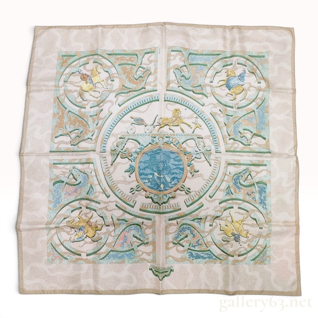 Hermes Peintre du Cheval Silk Scarf Designed by Alfred de Dreux (1 of 10)
