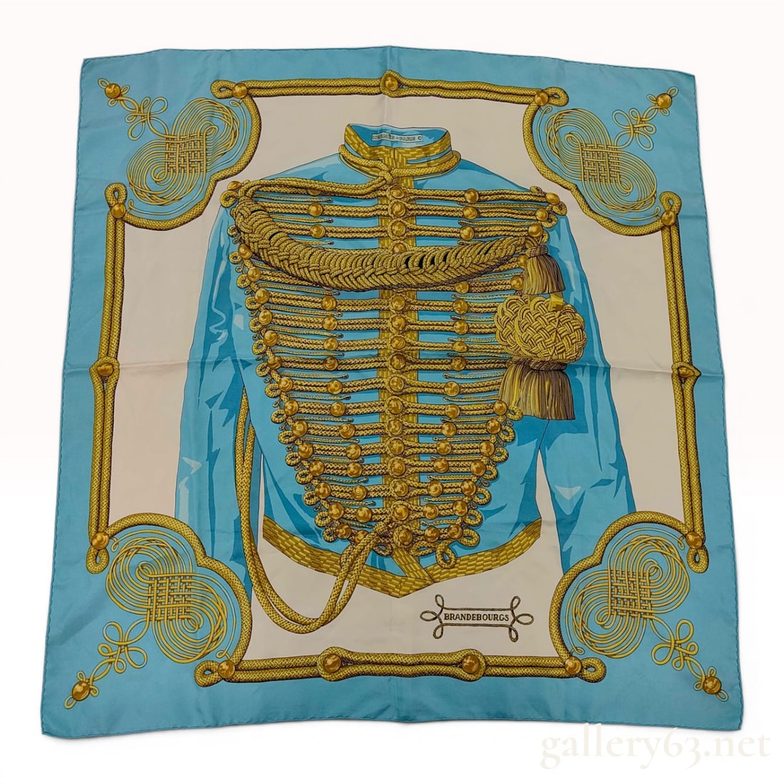 Hermes Brandebourgs Silk Carre 90 Scarf (1 of 6)