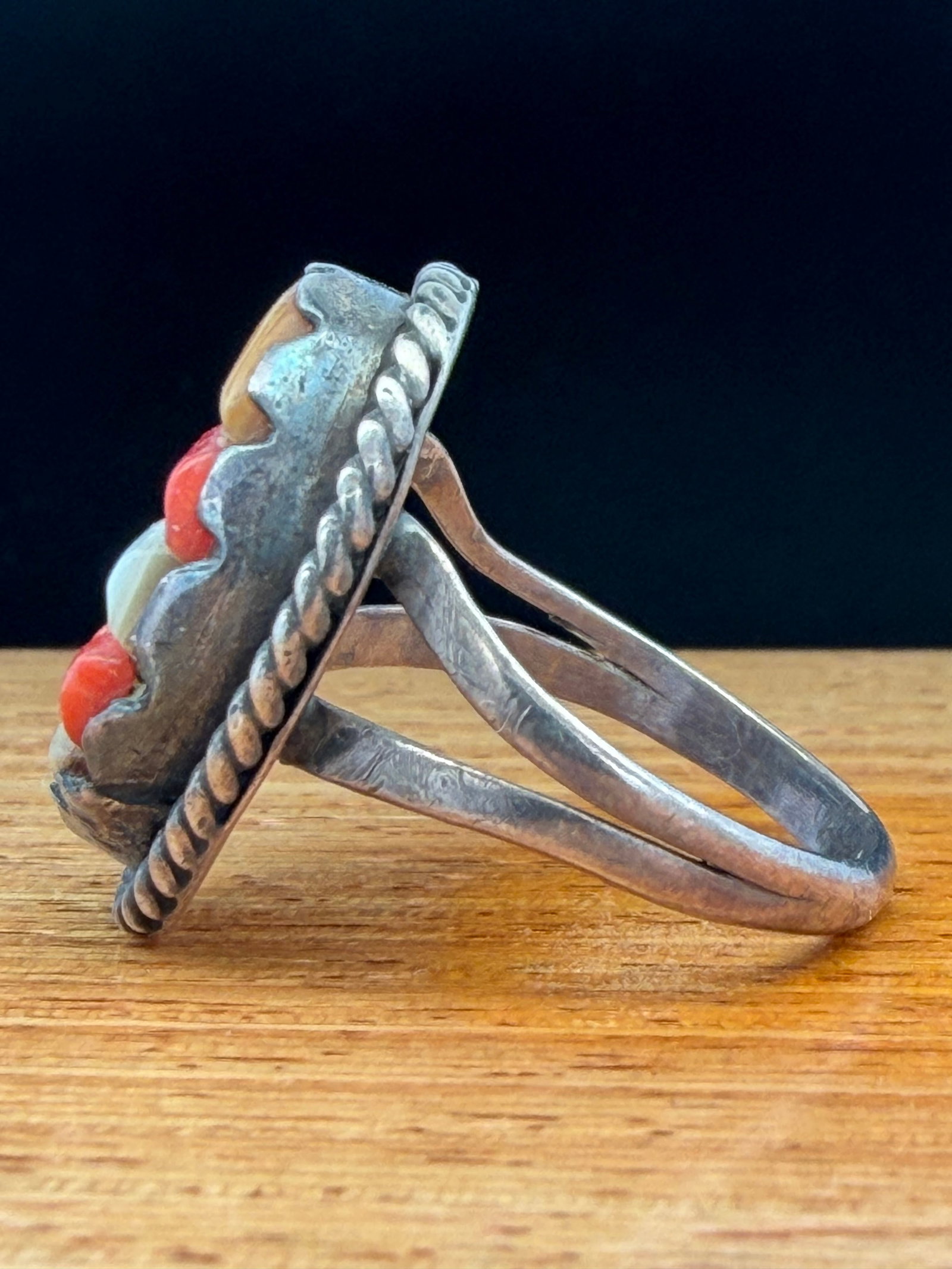 Native American Sterling Multi-Gem Ring - 4