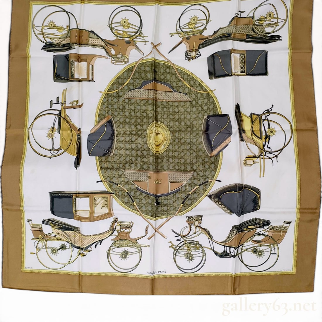 Hermes Les Voitures a Transformation Silk Scarf by Francoise de La Perriere (1 of 9)