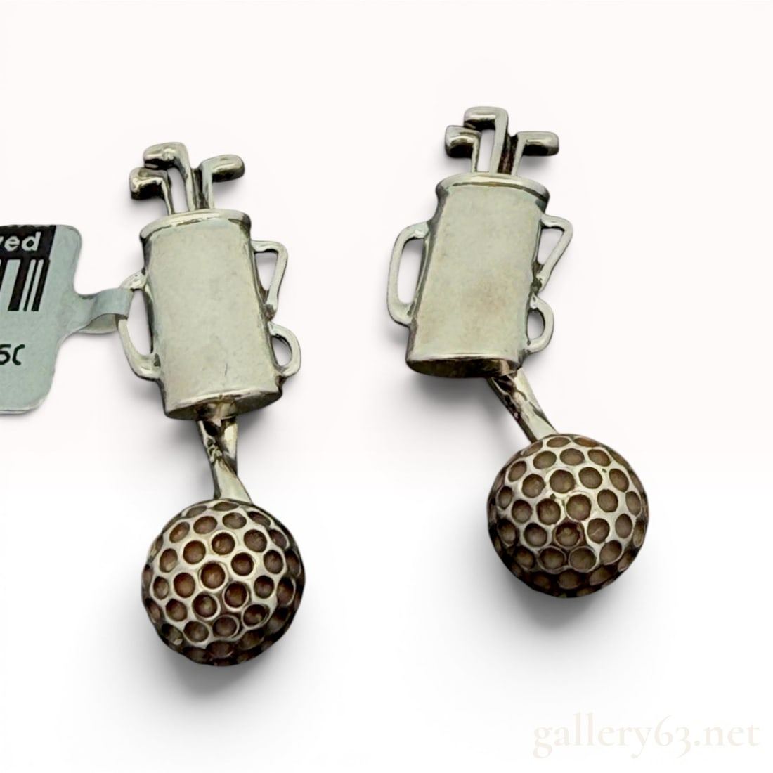 Sterling Tiffany Golf Cufflinks: In good condition. 8.4 grams