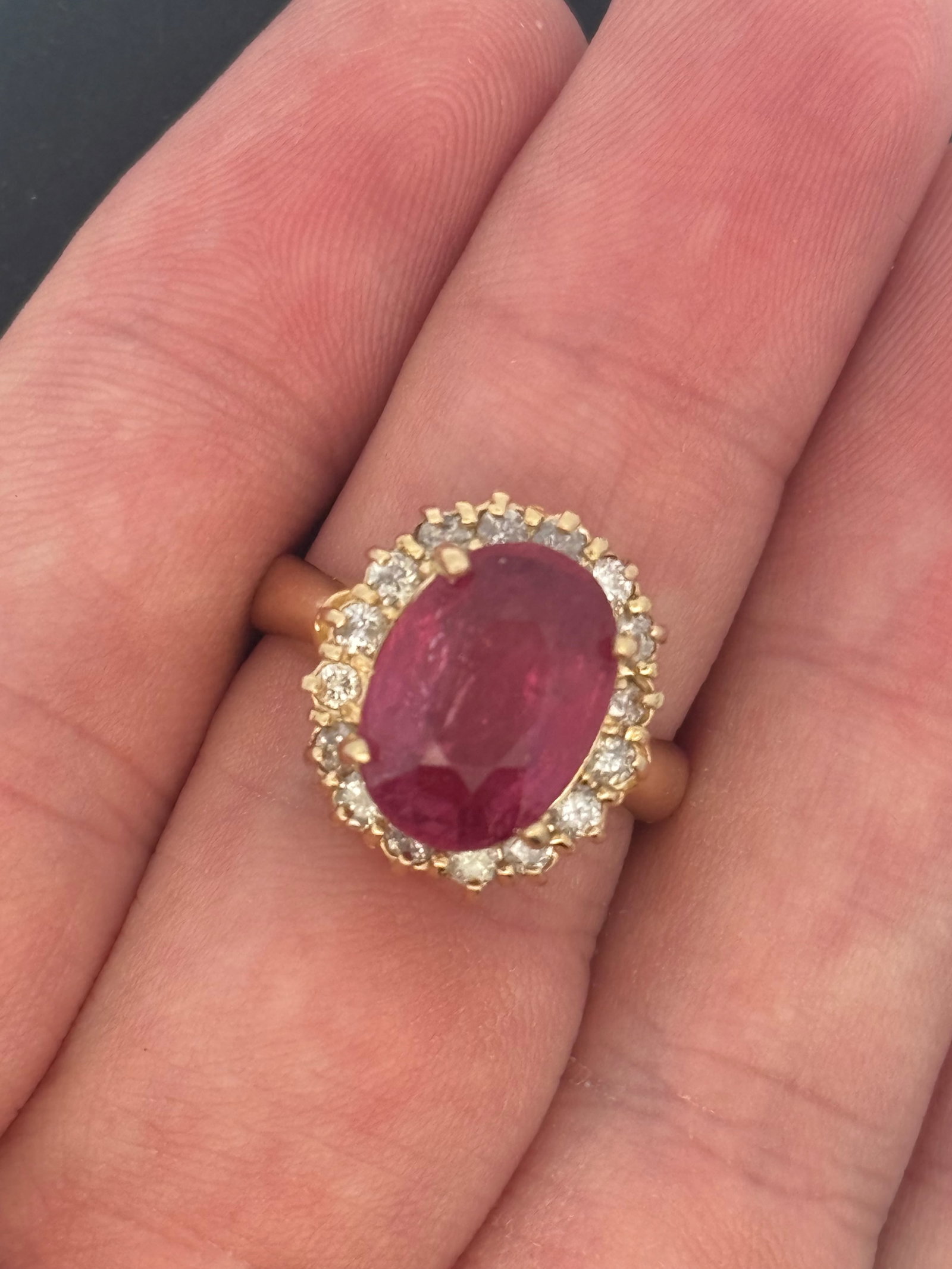 14K Gold 5.50 Carat Ruby Ring - 5