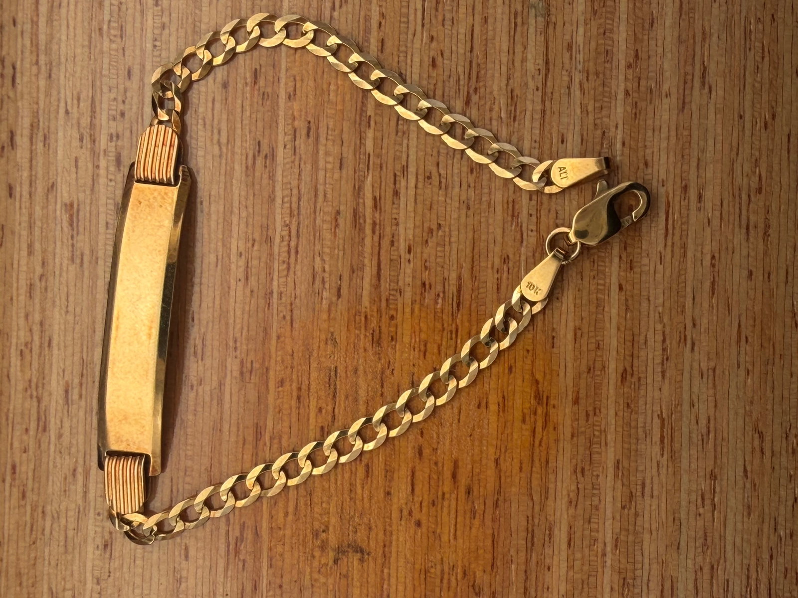 10K Yellow Gold ID Bracelet: 6â€? long 3.2 grams 3.2 grams