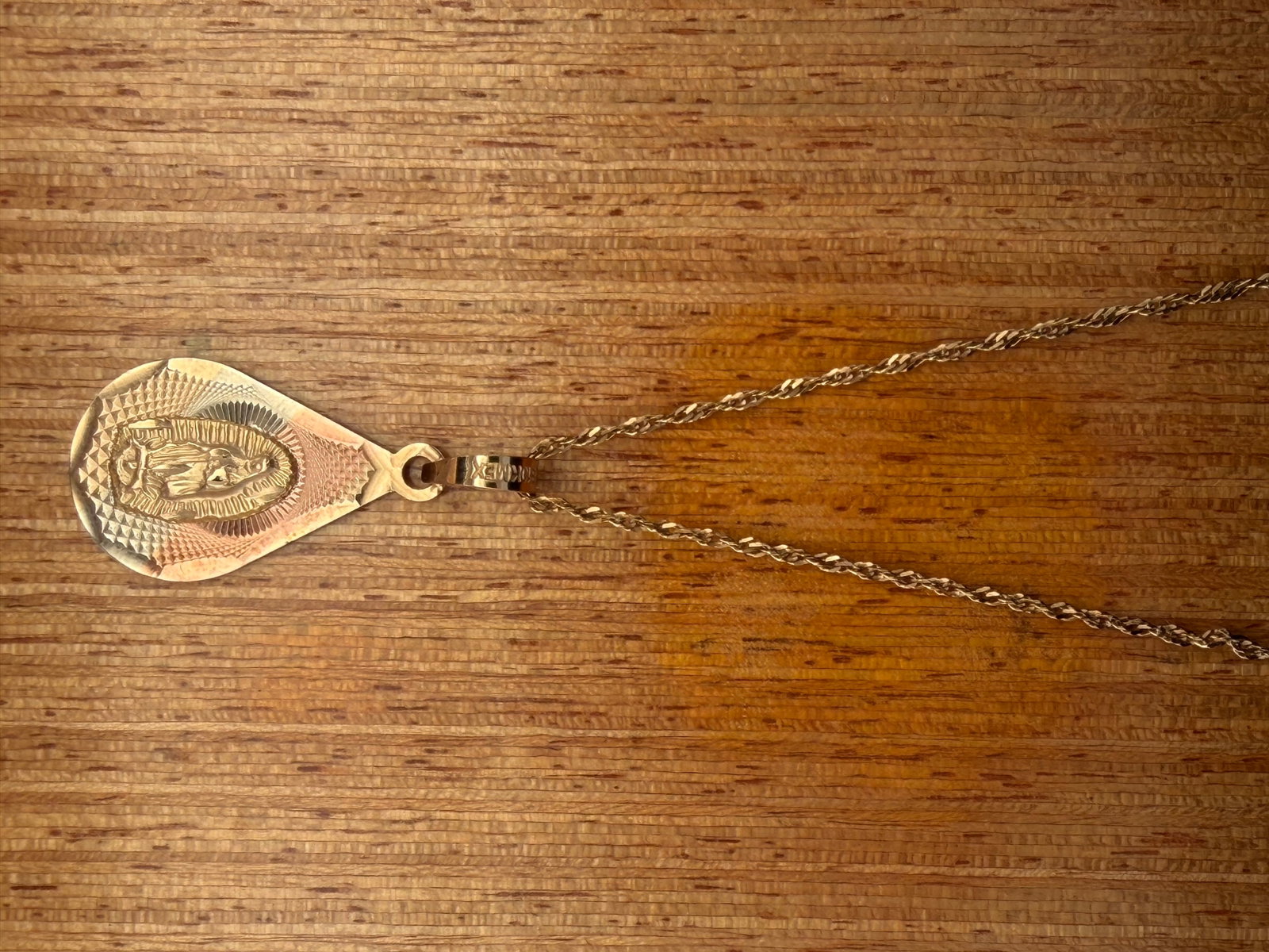 10K Gold Tri-tone Virgin Mary Bracelet (1 of 4)