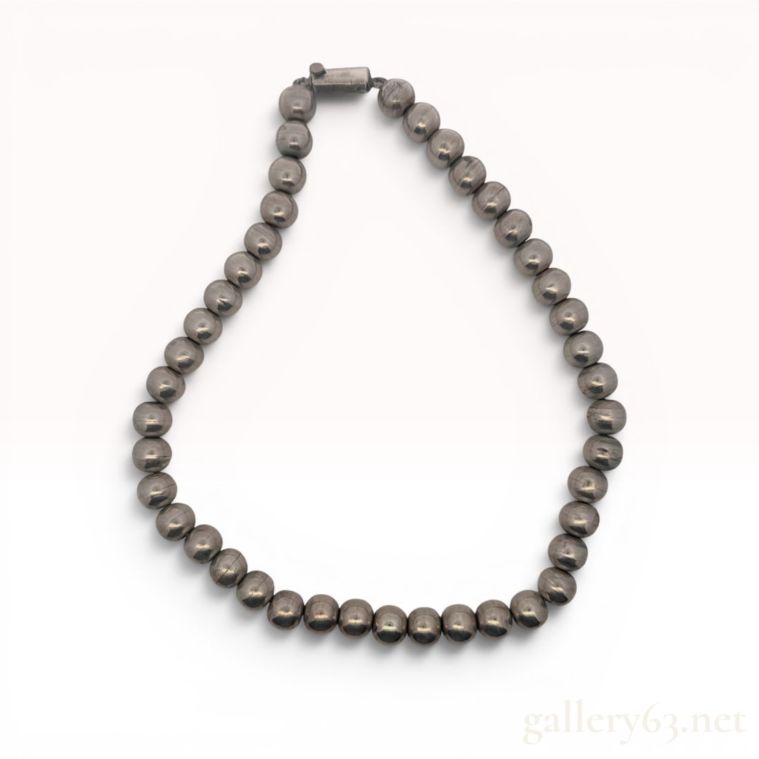 Taxco Sterling 10mm Beaded Necklace (1 of 3)