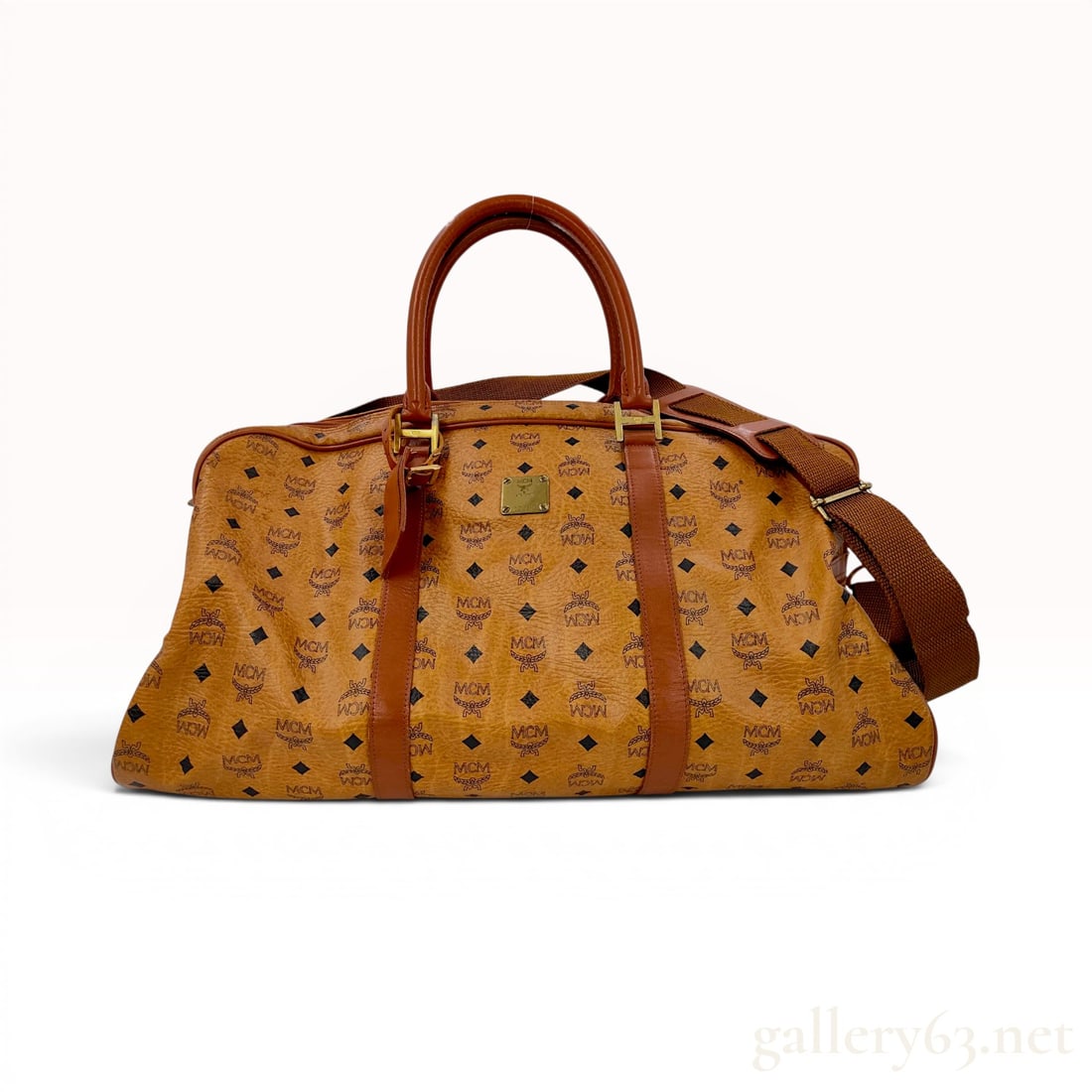 MCM Cognac Visetos Large Weekender Duffle Bag (1 of 14)