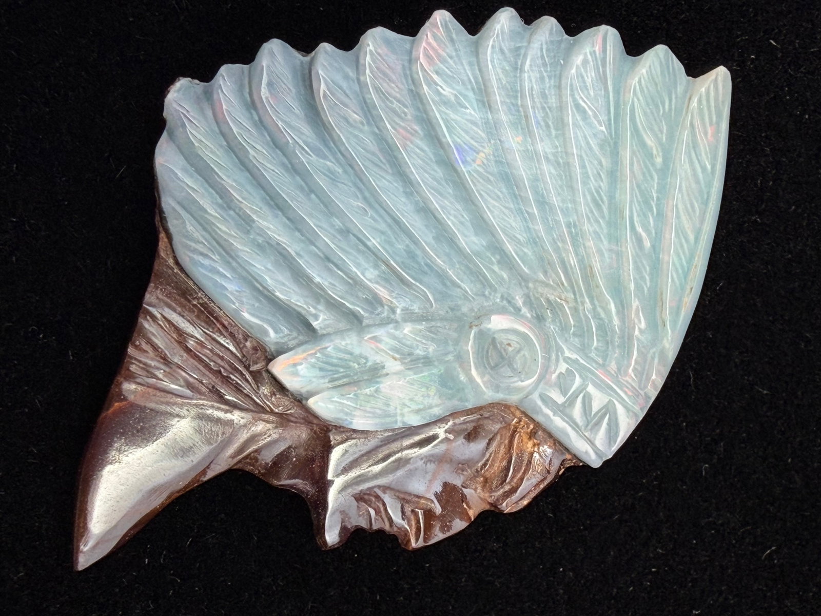 Native American Carved Boulder Opal (1 of 8)