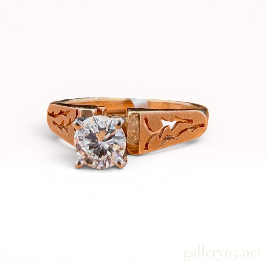 14K Yellow Gold Diamond Solitaire Ring (1 of 3)