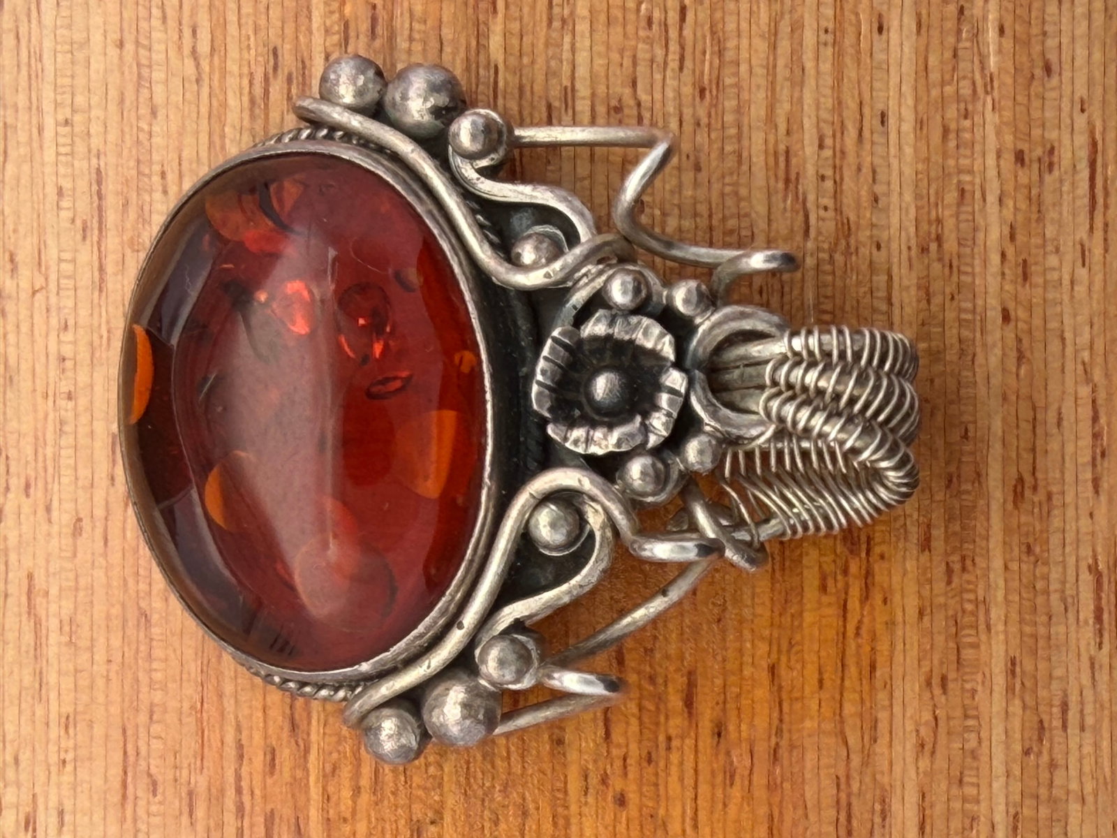 Sterling Silver Baltic Amber Pendant (1 of 3)